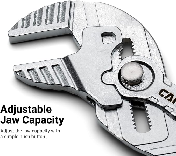 Capri Tools CP22300MT Pliers Wrench Set, Smooth Parallel Jaws with Soft Grip Non-Slip Handle, 7"/10" Length, 2pcs