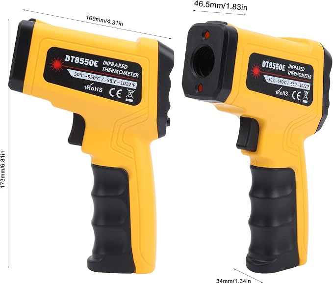 DT8550E ‑50℃‑550℃ Non‑Contact Infrared Thermometer Temp IR Meter Digital Temperature Meter