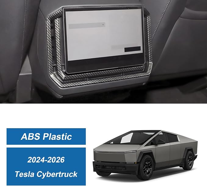 Carbon Fiber Rear Row AC Air Vent Trim Cover Compatible with Tesla Cybertruck 2024-2026