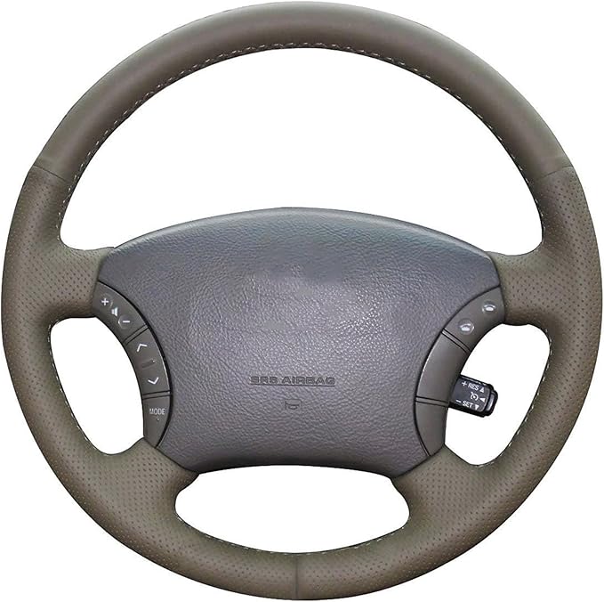 Loncky Leather Steering Wheel Cover for Toyota 4Runner 2003-2009 / Tacoma 2005-2011 /Tundra 2003-2006 /Sienna 2004-2010/Highlander 2004-2007 /Sequoia 2003-2007 /Camry 2005 2006 /Land Cruiser 2003-2007