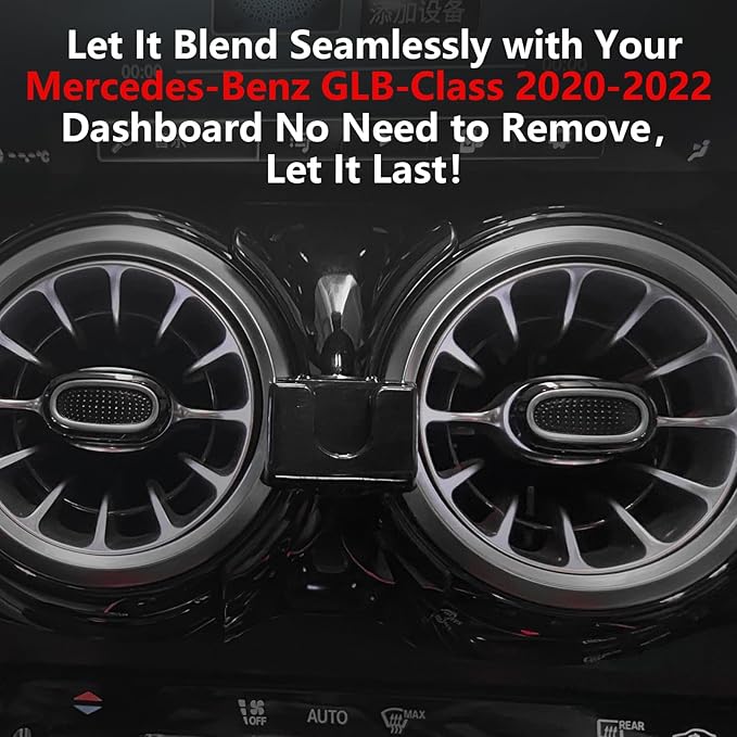 CLEC for Mercedes-Benz GLB-Class 2020-2022 Magnetic Wireless Charger Car Phone Holder Mount Custom Fit for Benz GLB-Class 2020-2022 15W Fast Charging Car Phone Holder Wireless Charger
