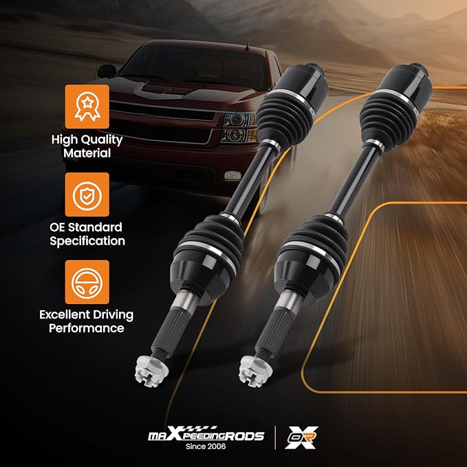 maXpeedingrods Pair (2) Rear CV Axle Shaft Assembly for Polaris Sportsman 2003-2010 400 450 500 600 700 800 MV MV7 Twin Browning EFI Deluxe Touring 4X4 6X6, Left Right Side Replace# 1380240 1380197