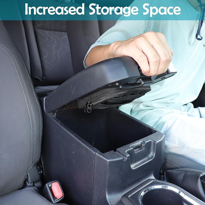 CHEAYAR Center Console Hidden Bag Organizer Compatible with Toyota Tacoma 2016 2017 2018 2019 2020 2021 2022 2023, Insert Compartment Center Console Tray Secondary Storage Accessories