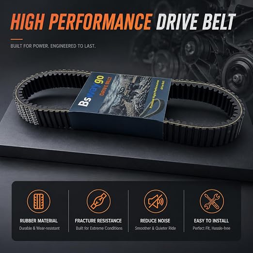 Heavy Duty Aramid Drive Belt Compatible with Kawasaki KAF820 Mule PRO-FX, KAF820 Mule PRO-FXT, KAF1000 Mule PRO-DX, KAF1000 Mule PRO-DXT CVT Belt Replacement for 59011-0037