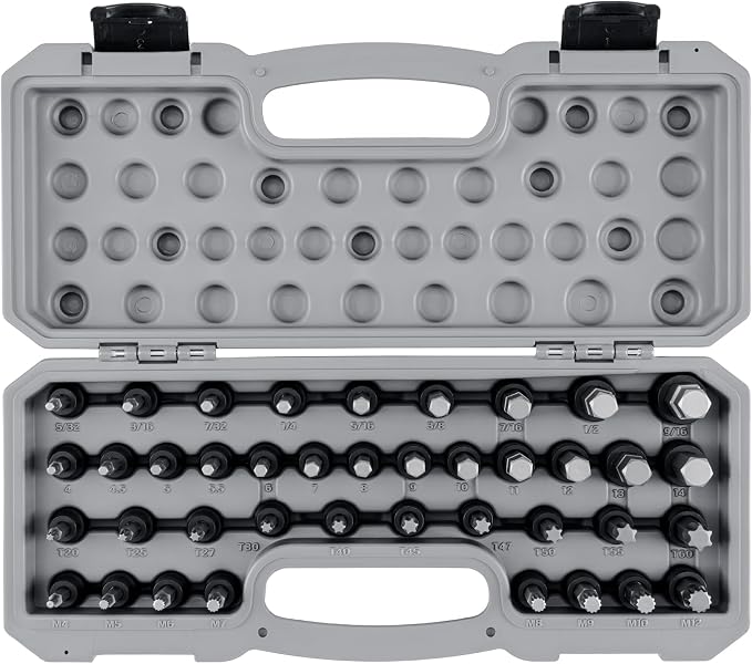 TEKTON 3/8 Inch Drive Impact Bit Socket Set, 40-Piece | SIB91301