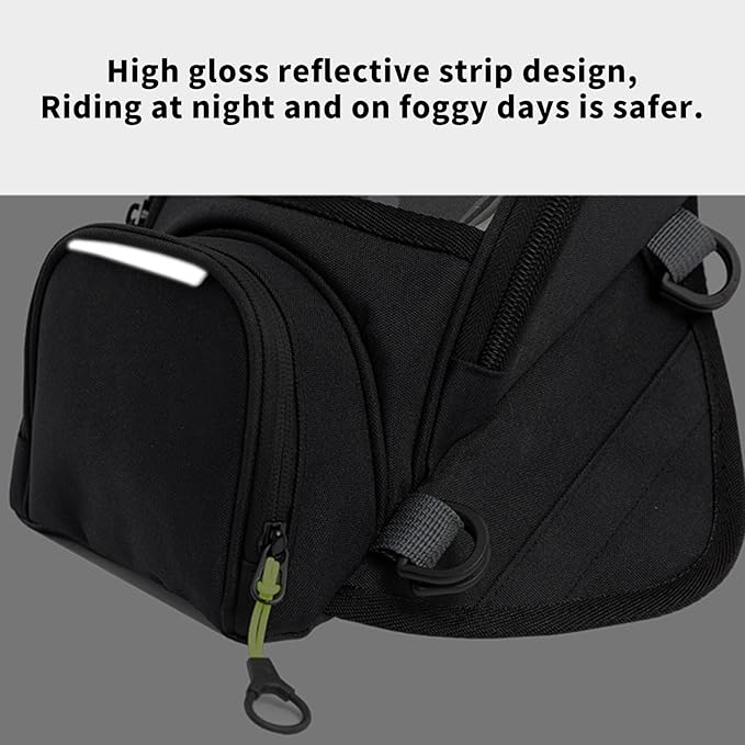 Rulbelok Nylon Motorcycle Tanks Bag with Touch Control Phone Pocket and Multiple Storage Compartments for Riders Motorcycle Tanks Bag Magnetic Waterproof
