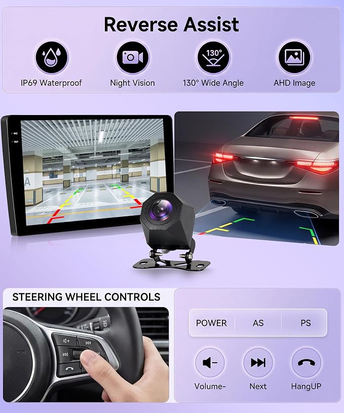 4G+64G Android Car Stereo Carplay for Toyota Camry 2000 2001 2002 2003 2004 2005 2006, Rimoody 9 Inch Touch Screen Car Radio with GPS WiFi Bluetooth FM Mirror Link Android Auto Backup Camera