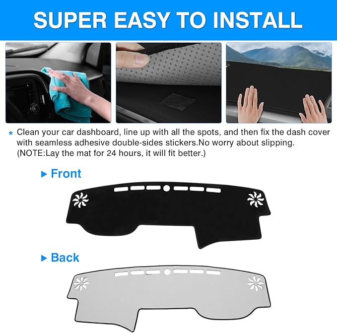 Autorder Dashboard Cover Mat for 2010-2021 2022 2023 2024 Toyota 4Runner Accessories Dash Cover Upgrade Velvet Dash Mat Sunshade Glare UV Rays Protector