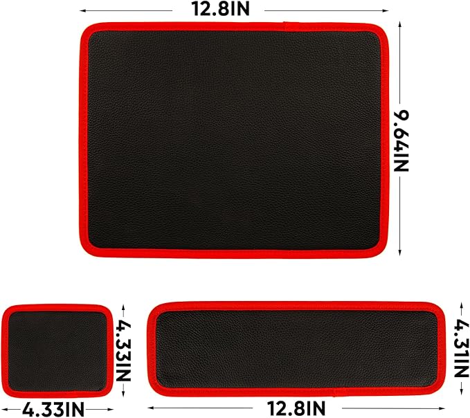 ‌Arcomin 3PC Flexible Magnetic Tool Mat & Tray Holder - Magnetic Tool Tray, Flexible Magnetic Mat, PVC & Non-Slip for Garage Workshop, Auto Repair Tools (12.8x9.8/12.6x4/6.3x5.3in)