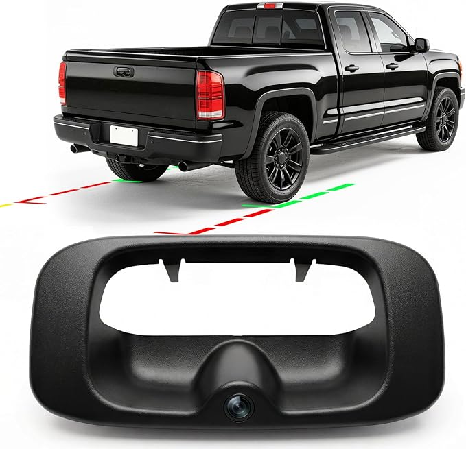 Tailgate Handle Backup Camera for 1999-2006 Chevrolet Chevy Silverado GMC Sierra 1500 2500 3500 HD, Rear View Tailgate Backup Camera 170° Wide Angle, IP68 Waterproof, Replace OEM 15046512 15228539