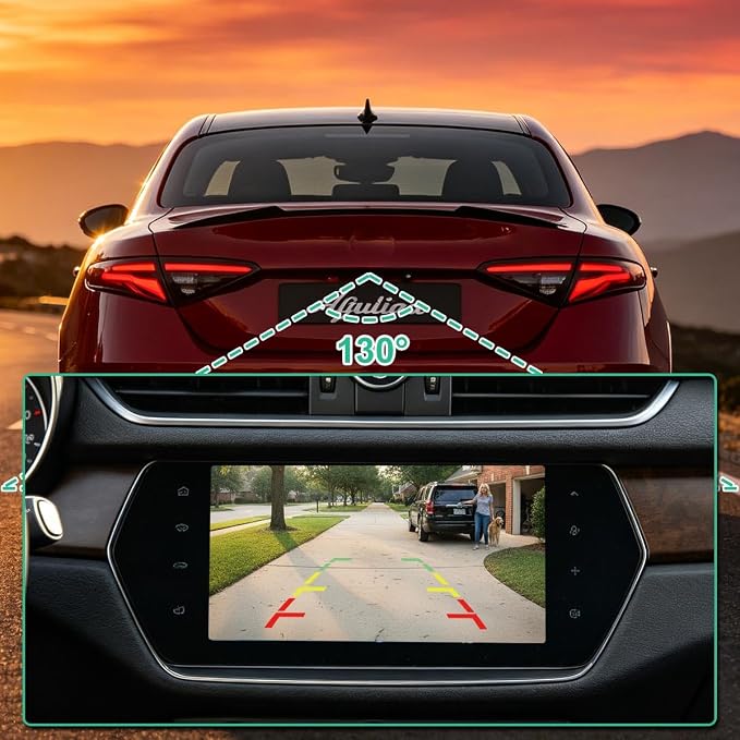 68505325AA Rear View Camera Replacement for Alfa Romeo Giulia 2017-2024 & Giulia Quadrifoglio 2017-2022, OE Backup Cam Replaces 00505383650 68300393AA 00505620950 AR1960100 by GreenYi
