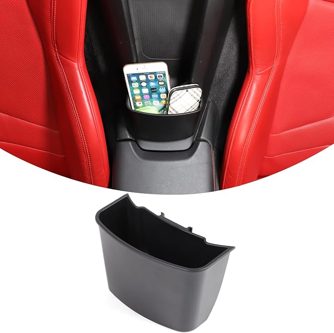 CHEAYAR Rear Waterfall Storage Box Compatible with Chevrolet Corvette C8 2020-2026, Car Center Console Seat Pocket Storage Box Organizer Extension Insert Accessories