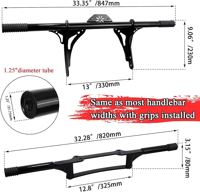 Highway Peg Crash Bar+ Passenger Footpegs Enginge guard for Harley Dyna with mid Control Models 2006-2017, for Street Bob FXDB/I Fat Bob FXDF Low Rider FXDL/I Wide Glide FXDWG/I,Gloss Black
