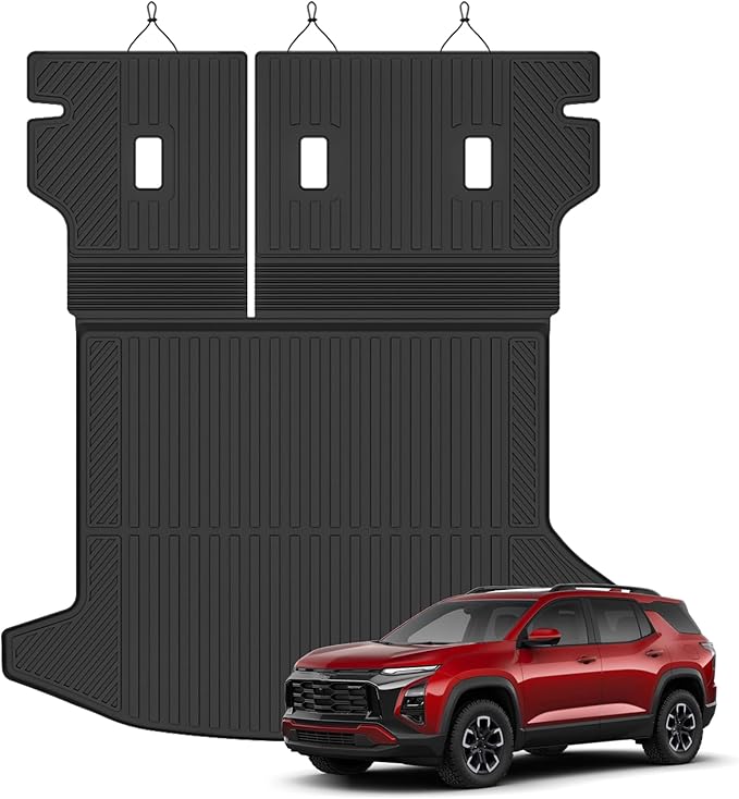 Cargo Mat for 2025 2026 Chevrolet Chevy Equinox, All Weather TPE Cargo Liner Mat with Backrest Mats Protectors for Chevrolet Chevy Equinox Trunk Mat Accessories