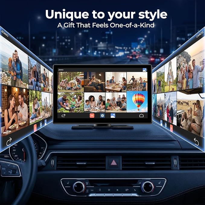 LAMTTO 9" Apple CarPlay Screen with Backup Camera & Streaming Apps | Portable 9-inch display for safer parking, preloaded Netflix YouTube & Bluetooth audio for on-the-go entertainment