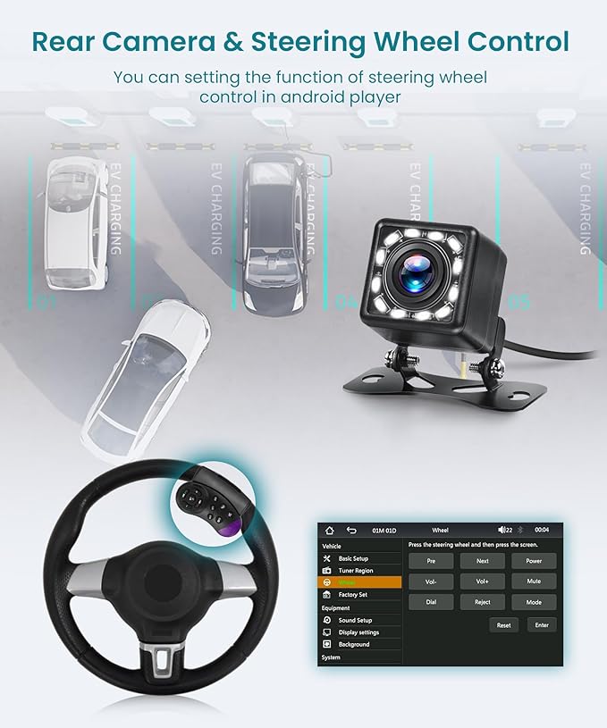 Single Din Radio Car Stereo with Wireless CarPlay & Android Auto, 7 Inch IPS Touch Screen Car Audio with Bluetooth，Mirror Link, FM,EQ, USB/Type-C/U Disk, SWC for Single Din Car Stereo