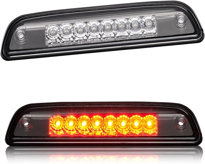 Third 3rd Brake Light LED for 1995-2015 Toyota Tacoma, High Mount Rear Brake Lights Assembly for 95-15 Tacoma, Waterproof Center Cab Lamp Stop Light (Smoked Lens)