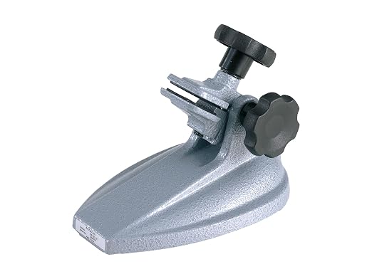 Mitutoyo 156-101-10 Micrometer Stand, Fits Micrometers up to 4", Large Easy-to-Use Clamp Knobs, Durable Construction, Compact Design for Stable Measuring Support | Fits Micrometers up to 4"