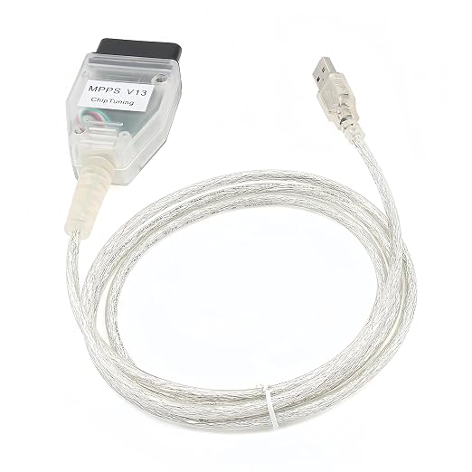 V13MPPS Programming Cable Compatible for ECU EDC15 EDC16 EDC17 MED9.X ME7.X and Siemens PPD1/X, OBD2 ECU Chip Tuning Tool. Driver/APP Must Be Installed