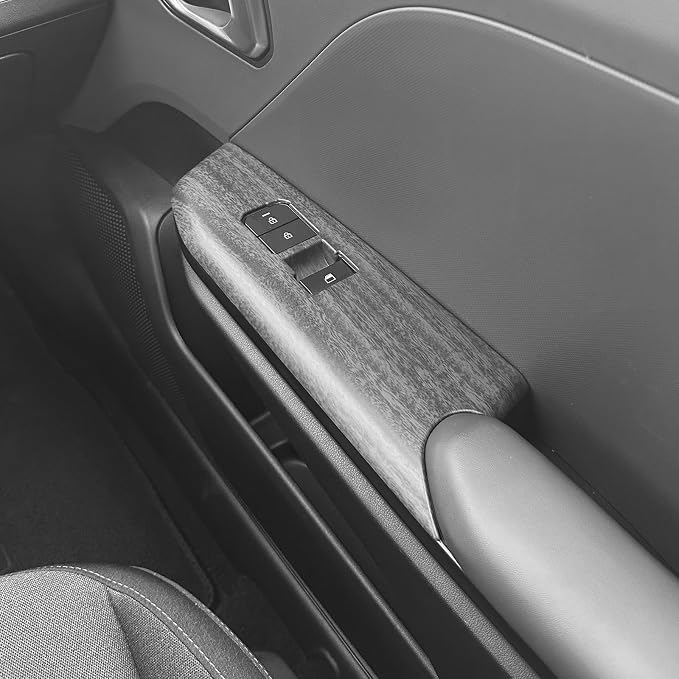 4PCS Door Lock Switch Covers Trim Compatible with Kia K4 2025-2026 Accessories (Wood Grain)