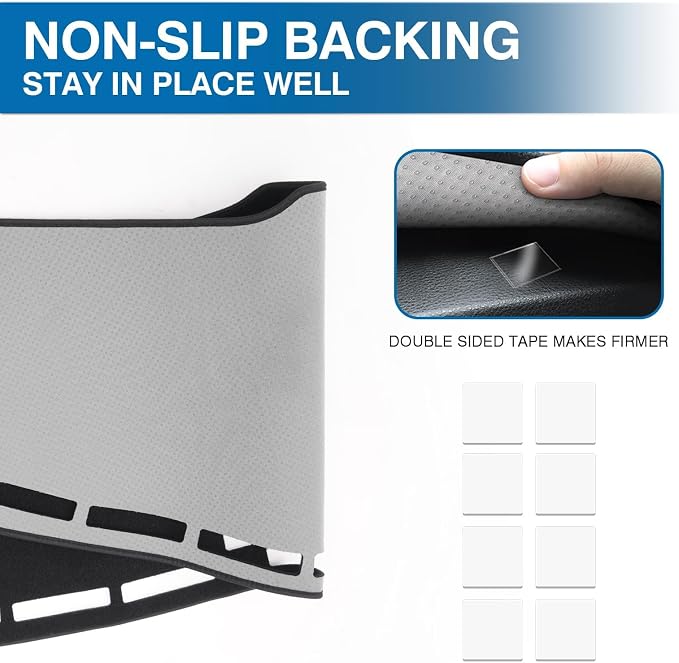 KUST Black Dash Cover for Ford Explorer 2020-2025 2026 (XLT, Limited, ST, Platinum) (2025:Active, ST-Line, ST, Platinum) Dashboard Cover Polyester Non-Slip Car Accessories for Explorer No Glare