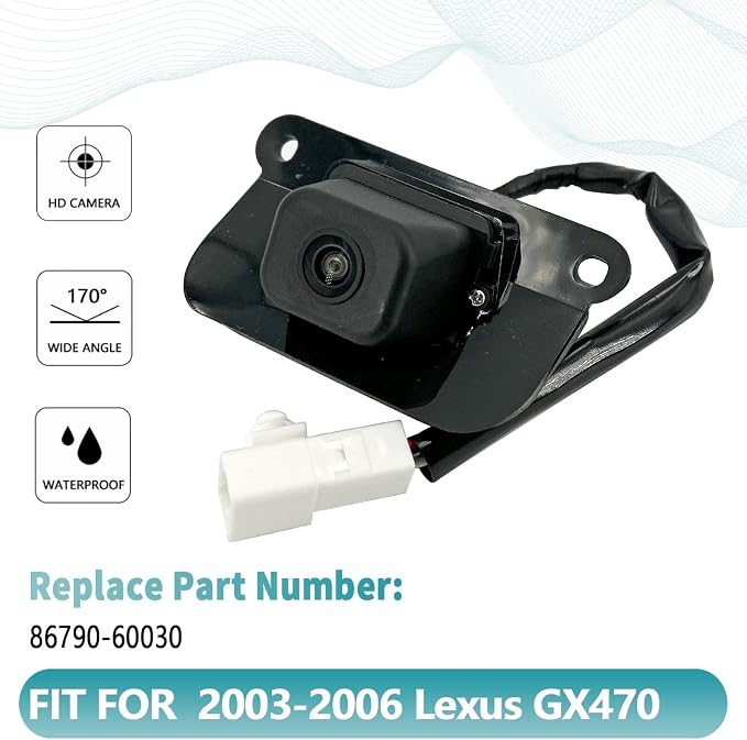 Rear View Back Up Camera Compatible with Lexus GX470 2003-2006 Reverse Park Assist Backup Camera Replaces 86790-60030 8679060030