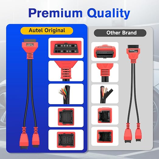 12+8 Cable for Chrysler, 12 8 Pin Connector to OBD2 Adapter 2.6ft/ 0.8M, OBDII Security Gateway Bypass Cable for FCA SGW Vehicles, for Dodge, for Ram, for Chrysler, for Fiat, Fit All Auto Scanners