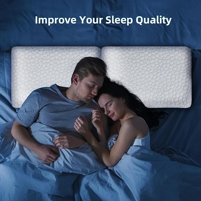 Ultra Thin Flat Pillows for Sleeping,Cooling Slim Memory Foam Pillow 3.25 in Ultra Thin Pillow,Low Profile Sleeper Pillows for Stomach Back Sleeper for Neck and Back Support Stomach sleeping pillow