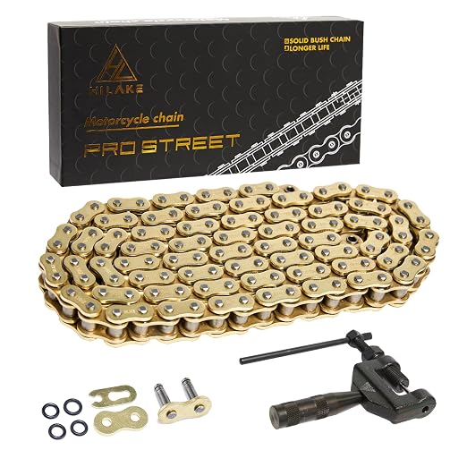 Gold 530 X-Ring Chain 110 Links with Connecting Master Link and Chain Breaker (530HX-110L Chain Breaker Set)