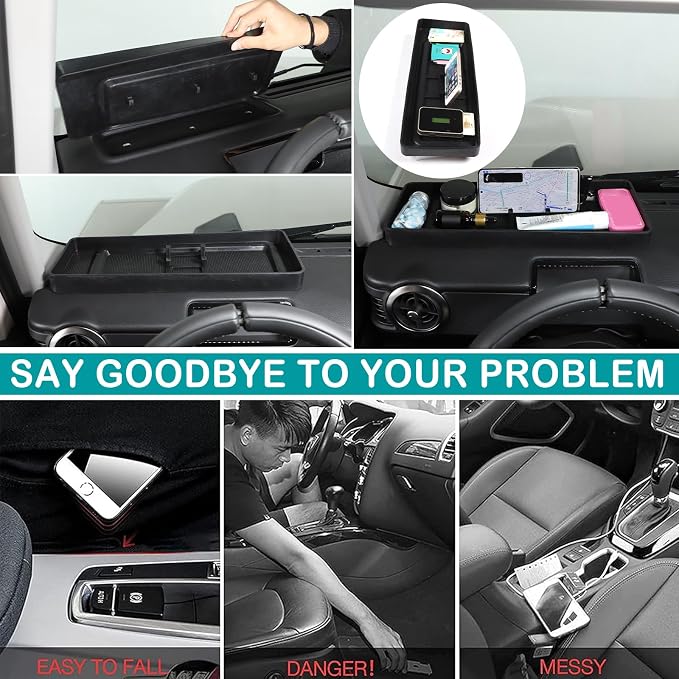 Auto Dashboard Storage Box Organizer Holder Tray Compatible with Ineos Grenadier 2020-2024 Car Center Console Dash Tray Storage Box Dashboard Interior Accessories