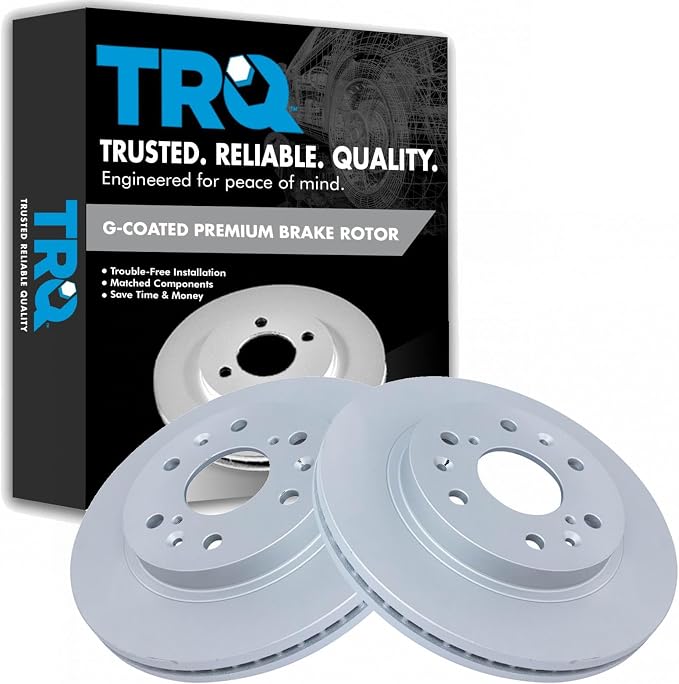 TRQ Front Disc Brake Rotor Pair Set for Avalanche/Escalade/Escalade ESV EXT Express 1500 Van Savana 1500 Van Sierra Sierra Classic Silverado Tahoe Yukon