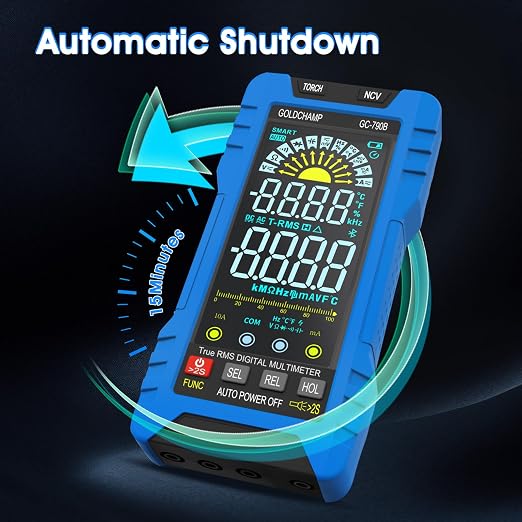 Digital Multimeter TRMS 6000 Counts, Auto-Ranging Voltmeter with NCV, Measures AC/DC Voltage/Current, Resistance, Capacitance, Temperature, Diode, Frequency/Duty-Cycle for Automotive & Home