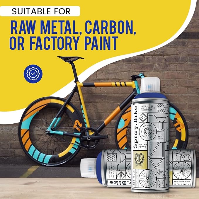 Spray.Bike Spray Paint | Designed Mainly for Bicycles | Multi-Use Acrylic Spray Paint for Metal, Plastic | High Coverage Bike Paint, 400ml, Royale