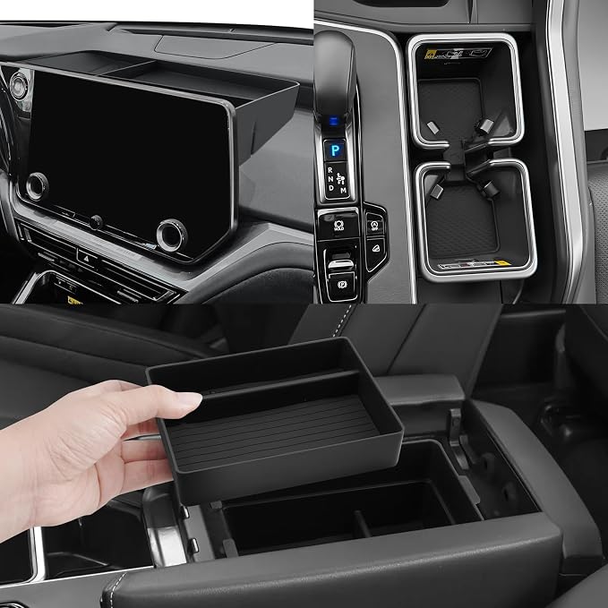 CDEFG 4Pcs for 2026 Lexus TX Center Console Organizer for 2024 2025 2026 Lexus TX 350/500h/550h+ Accessories Middle Console Tray Armrest Storage Box Dasboard Storage Tray Cup Holder