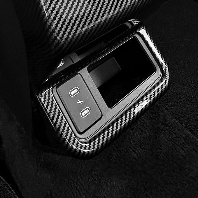 YOUTOOCAR Rear AC Vent Cover Compatible with Kia K4 2025-2026 Accessories (Carbon Fiber Pattern)