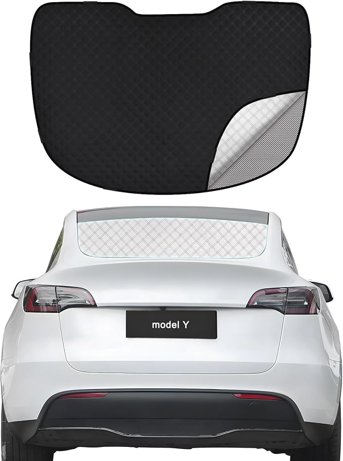 ZATOOTO Rear Windshield Sunshade for 2019-2024 Tesla Model Y Rear Windshield Sunshield Double Layer Design for Sunshade and Privacy Offer Great Visibility Sun Blocker Back Window Sun Shade for Model Y