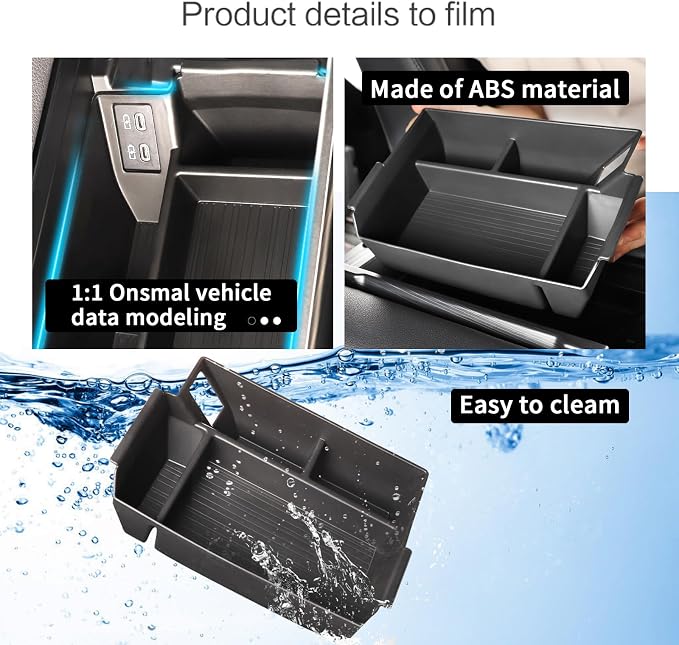 Compatible with 2026 Toyota Sienna accessories Center Console Organizer with Cup Holder, Lower Storage Box Accessory Lower Center Console Tray (Compatible with 2021-2026 Toyota Sienna, Black)