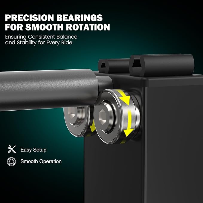 Motorcycle Wheel Balance Stand, Heavy-Duty Single-Axle Wheel Balancing Tool for Static & Dynamic Tire Alignment