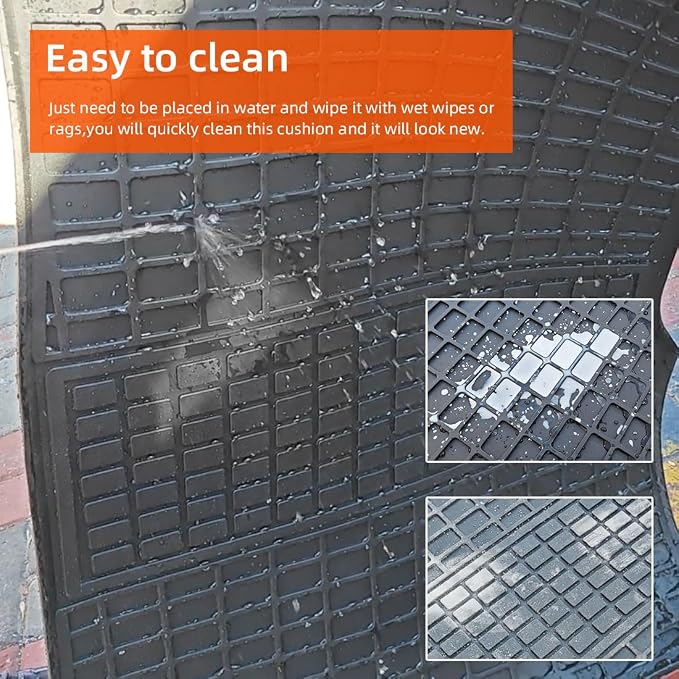 FV 3-Piece Custom Fit Floor Mats fits for Freightliner Cascadia (2018–2026) All-Weather Heavy Duty Cargo Liners Non-Slip TPE Rubber Semi Truck Accessories, Black