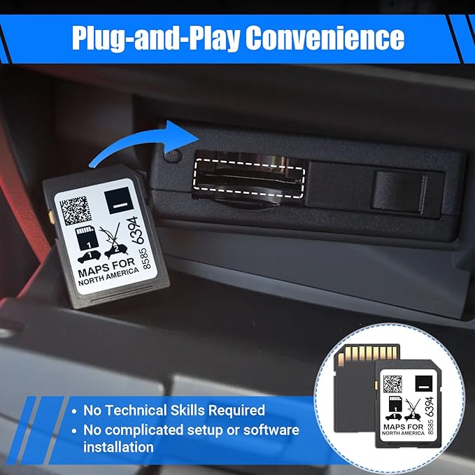 2025 Latest Navigation SD Card Update,Accessories 8585 6394 Compatible with Cadillac, Buick, Chevrolet, GMC,Maps Includes USA Canada Mexico