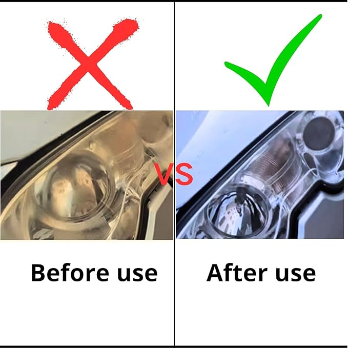 Headlight Restore Wipes – 3-Stage Cleaning System, Revives Foggy Headlights, Erases Yellowing & Oxidation, Boosts Night Visibility, UV Block Protection