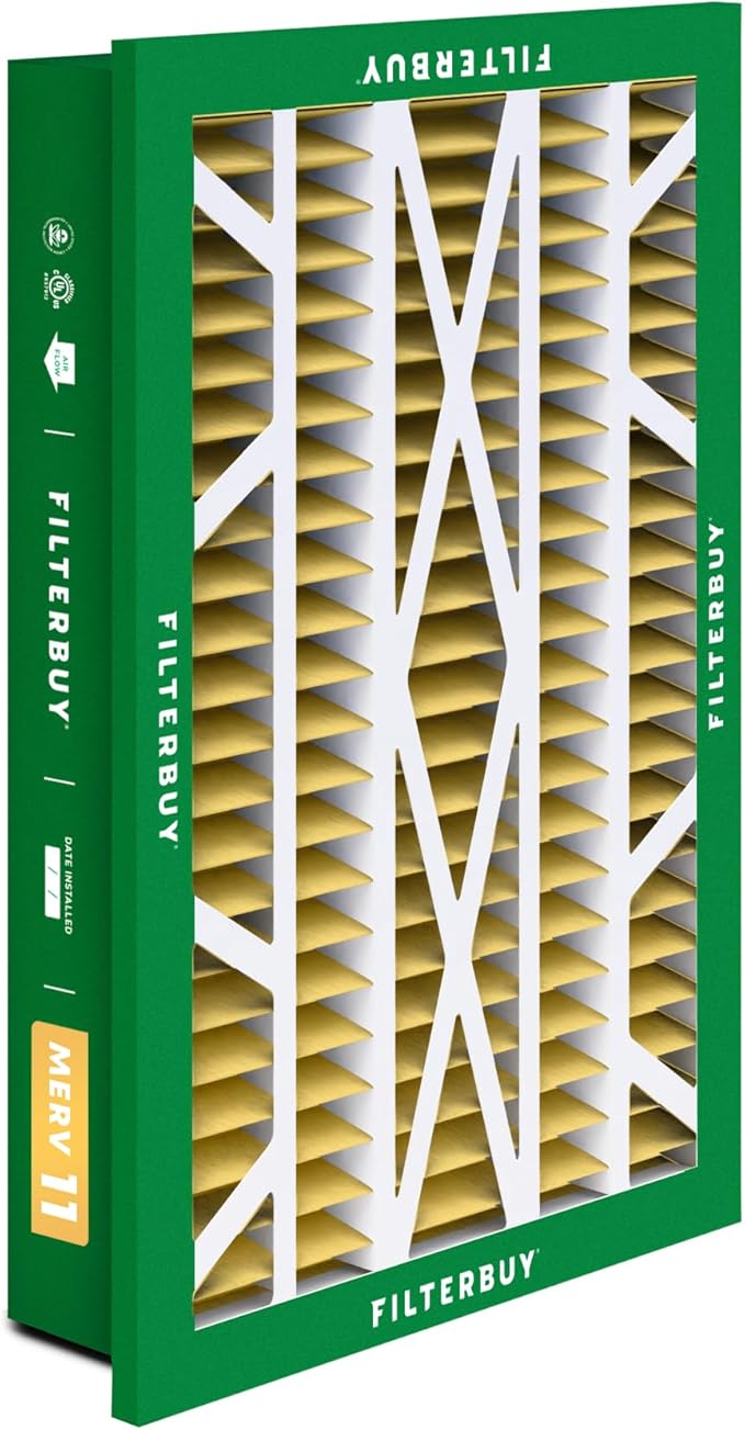 Filterbuy 20x30x5 Air Filter MERV 11 Superior Pet & Allergy Defense (1-Pack), Electrostatic Pleated HVAC AC Furnace Filters Replacement for Honeywell Return Grille (Actual Size: 18.38 x 28.63 x 3.69)