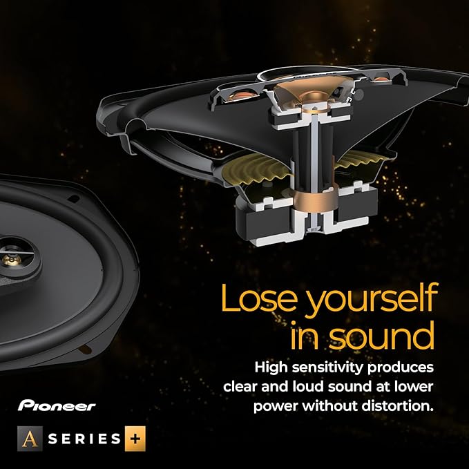 PIONEER A-Series Plus TS-A6991F 6” x 9” 5-Way Speakers (Pair) – 700W Max, Balanced Sound + Smooth Treble, Enhanced Bass, Great Stock Replacement
