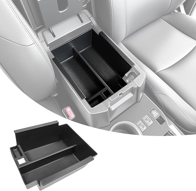 Center Console Organizer for 2010-2024 Toyota 4Runner Insert Armrest Box Storage Tray for 4 Runner Interior Accessories(Center Console Armrest Box/Fit 10-24)