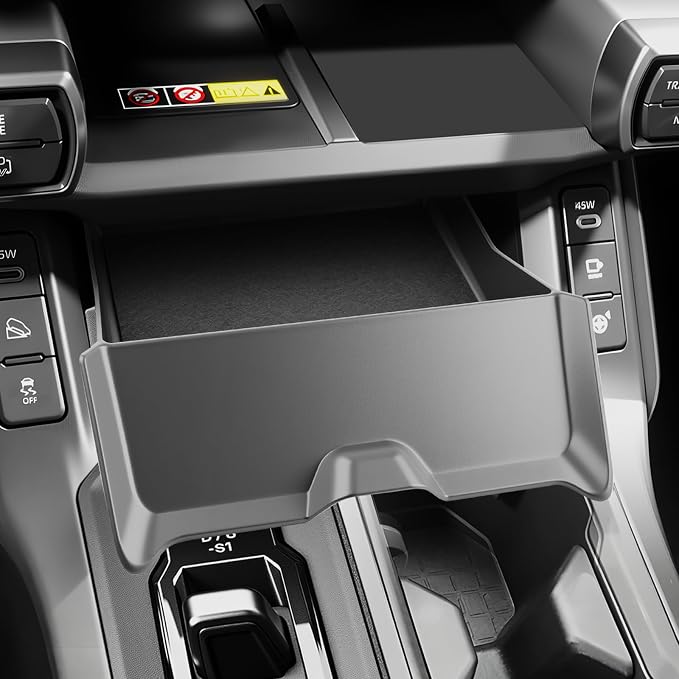SKTU 2026 RAV4 Lower Drawer Storage Box for 2026+ Toyota RAV4 (LE/SE/XLE Premium/Woodland/XSE/Limited) Drawer Storage Box Toyota RAV4 2026 Accessories Rubber Drawer Console Organizer