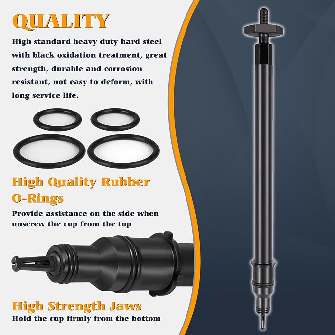 Injector Cup Nozzle Tube Remover and Installer Tool Kit Compatible with Detroit Diesel DD13 DD15 DD16 Replacement for OEM J-47388-A W470589000700 MH064002