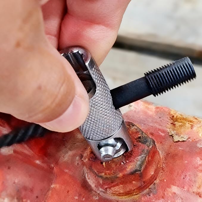 Grease Zerk Fitting Tool, 4 Way Grease Zerk Removal Multi-Tool Fit 1/4"-28 SAE, 1/8"-NPT, M10x1 M8x1 Hex Size 3/8" 5/16" 7/16" for Damaged Grease Zerks and Fittings