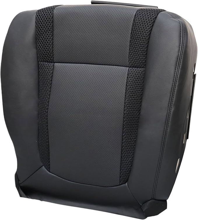 4PCS Driver and Passenger Side Bottom & Top Lean Back Leather Seat Cover Black Compatible with Ford F150 2010 2011 2012 2013 2014