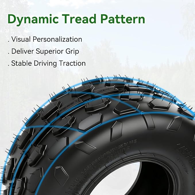 145/70-6 145 70 6 Tire Tubeless Compatible with Mini Bike GMB100 Coleman CT100U CC100X RB100 Go Kart KT196 Baja Doodle Bug DB30 Motovox Mega Moto 80cc 105cc Kazuma ATV Quad 4 Wheeler UTV