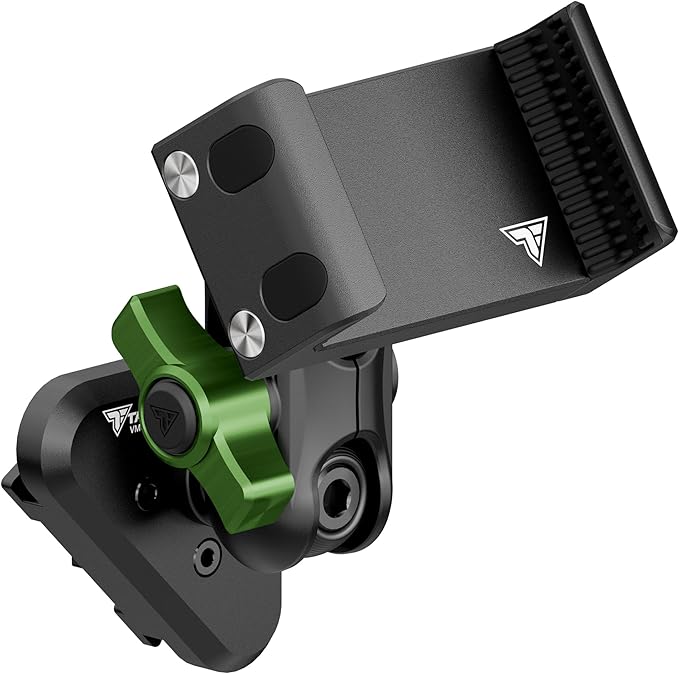Tackform Link Vent Phone Mount Compatible with 2015-2020 Ford F-150, 2017-2021 Super Duty, 2018-2021 Expedition | Aluminum | Universal Holder Compatible with iPhone, Galaxy, More | Green Knob